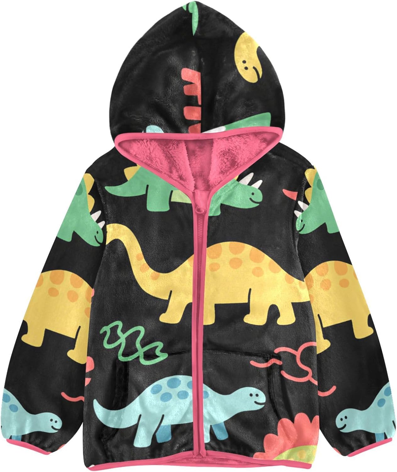 GuoChe Cute Dinosaur Hooded Fleece Jacket Baby