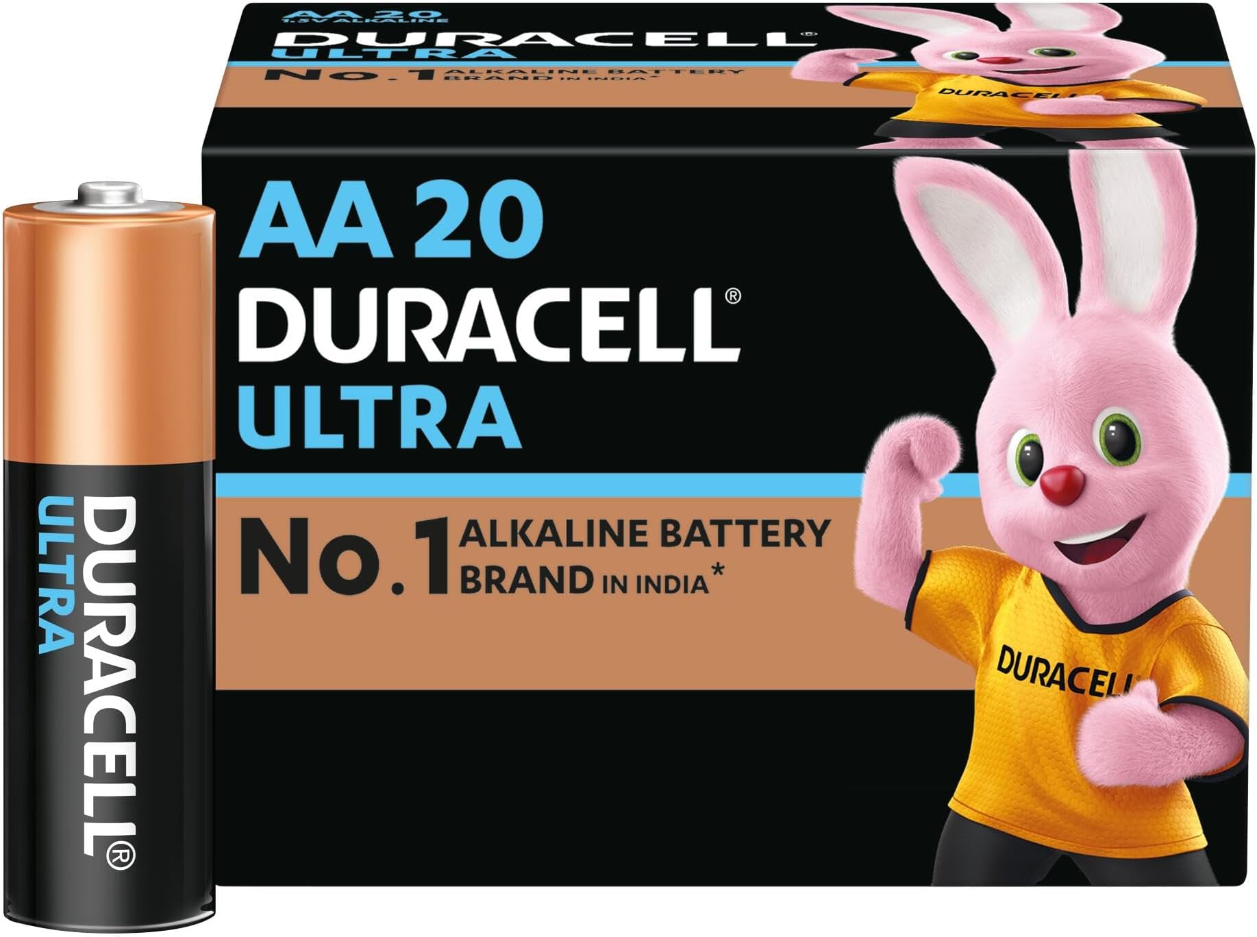 - Duracell Ultra AA Battery, Pack of 20, High-Drain Devices, Digital Camera, Toy, Electric Toothbrush