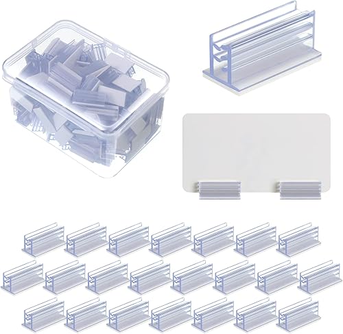 Soporte autoadhesivo para protección contra estornudos, soporte para paneles acrílicos, soporte para etiquetas de nombre para escritorios, aula,