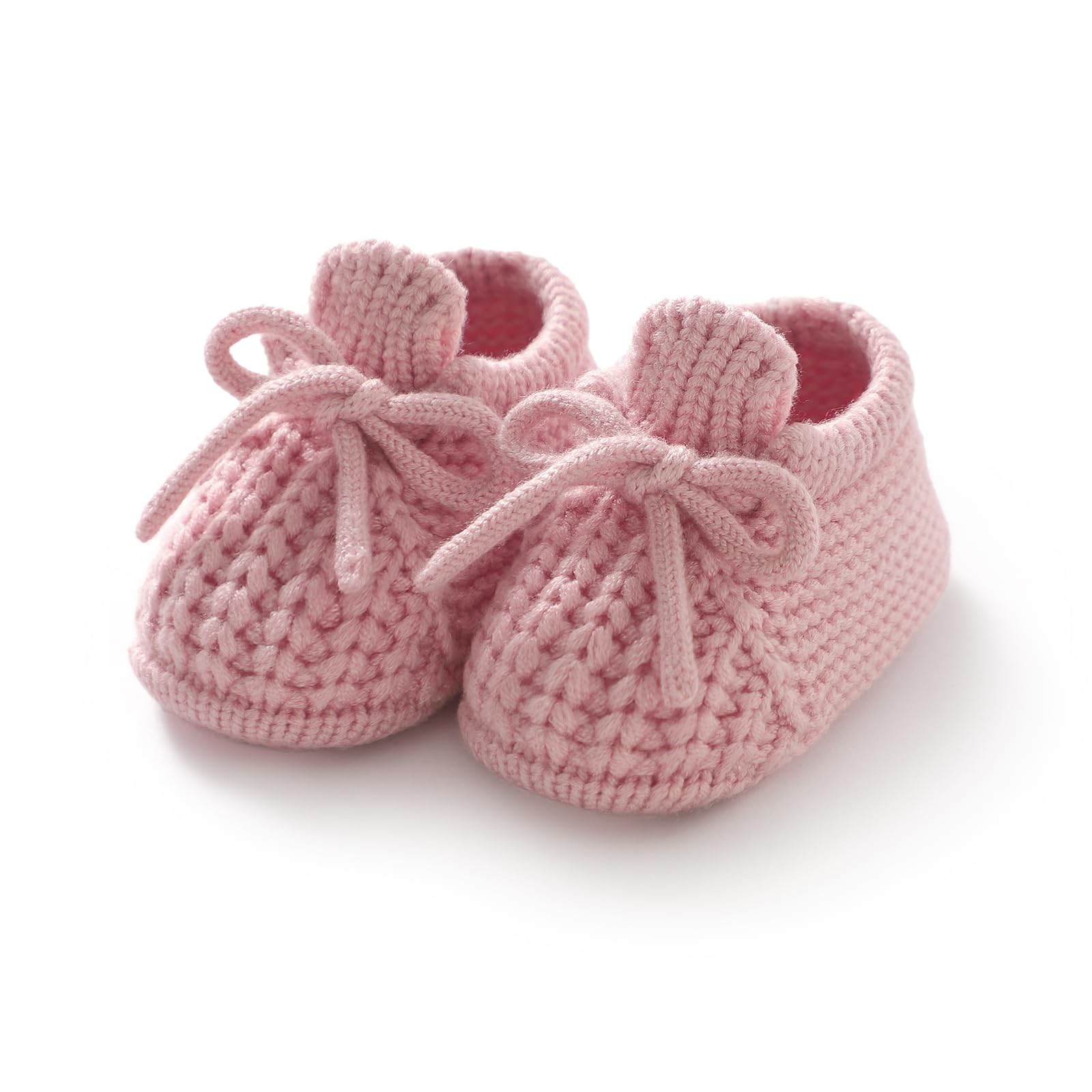 DovFanny Baby Booties Newborn Baby First Shoes Cozy Warm Knit Soft Booties for Toddler Infant Boy Girl — view 10