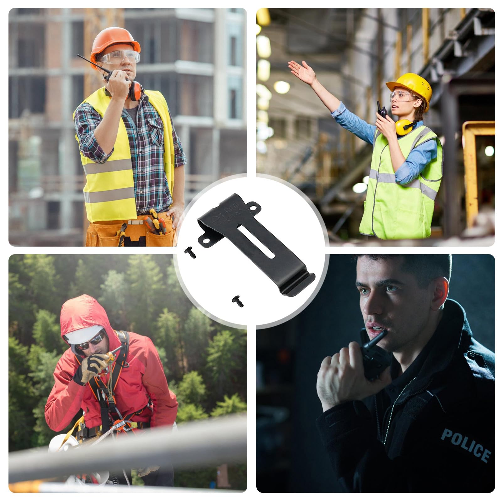 Fcnjsao Secure Two Way Radio Belt Clip Fit for Quick Installation Without Tool Active Lifestyles Communication Devices