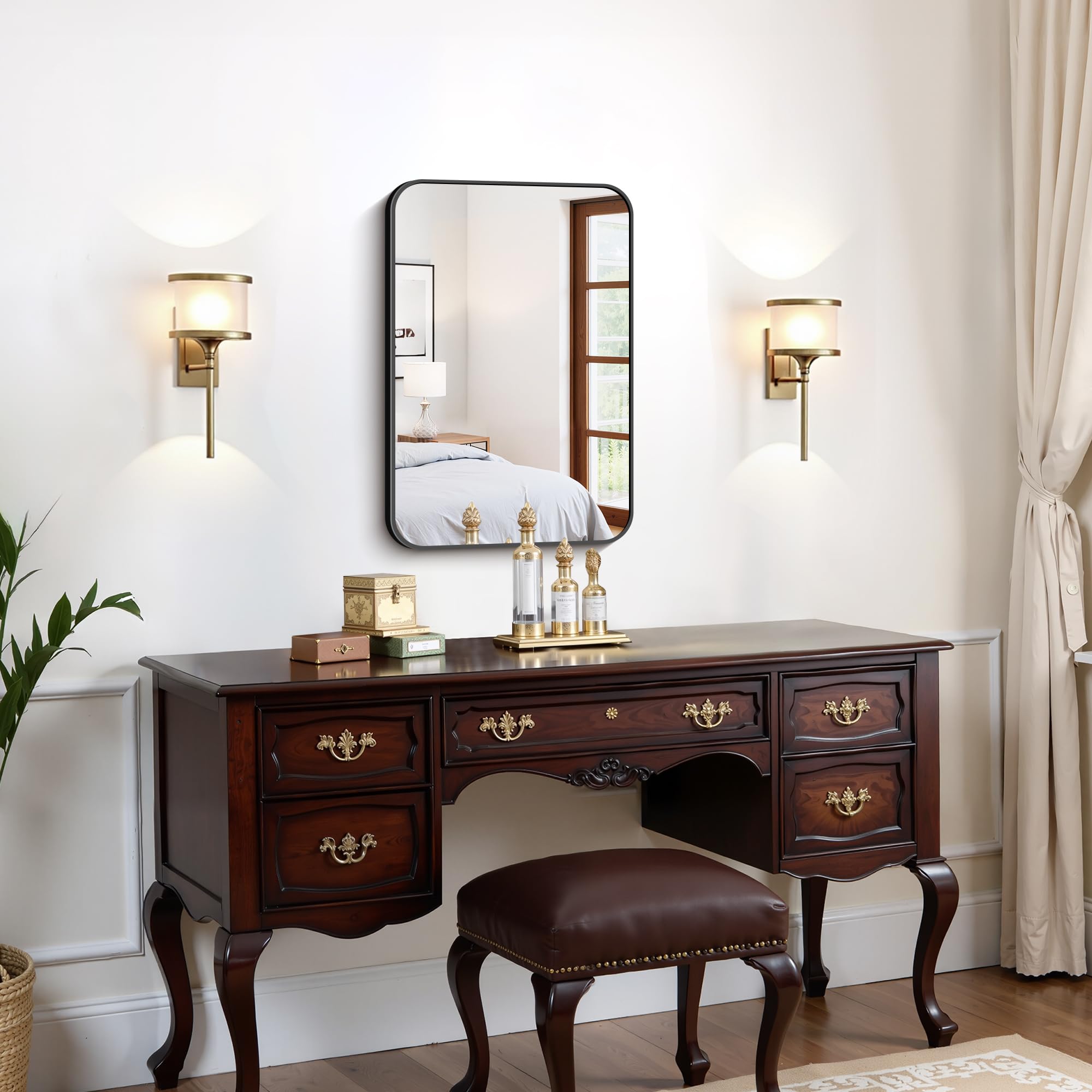 Amazon.com: FORBATH Black Bathroom Mirror for Over Sink, Wall