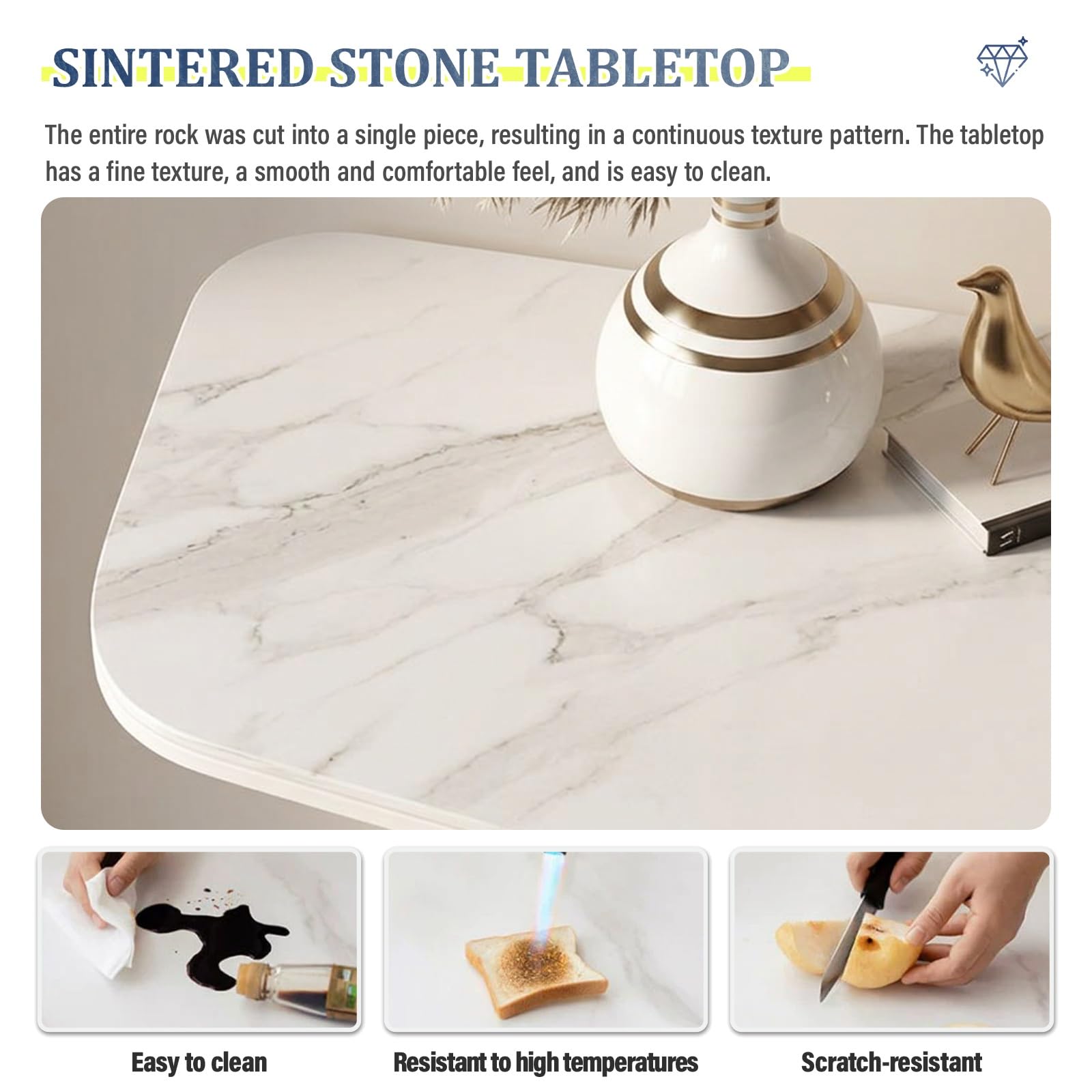Tavolo Consolle Ingresso Stretto Per Ingresso, Tavolino Moderno Da Divano Con Piano In Pietra Sinterizzata E Struttura In Ferro, Tavolo Decorativo Per Soggiorno, Corridoio, Ufficio