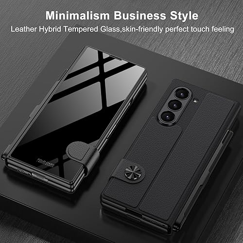 Miniatura 67 de DOOTOO - Funda para Samsung Galaxy Z Fold 6 con soporte de anillo, Z Fold6 S Pen con soporte y cubierta deslizante para cámara y protector