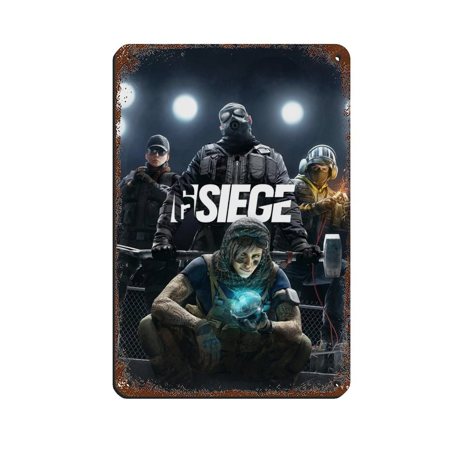 Poster In Metallo Retrò Di Vigil Da Rainbow Six Siege: Targa Da Parete In Ferro, 30x40 Cm, Per Bar, Garage E Camerette