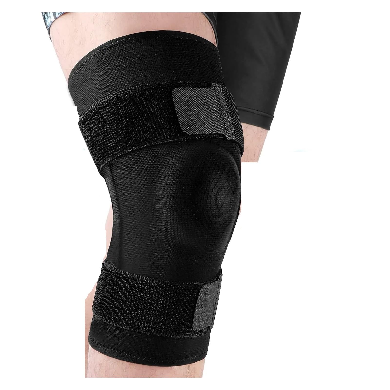 Genouillère Genouillères de Sport for Genou, 1 pièce, avec stabilisateurs latéraux, Manchon de Compression(Black,M)