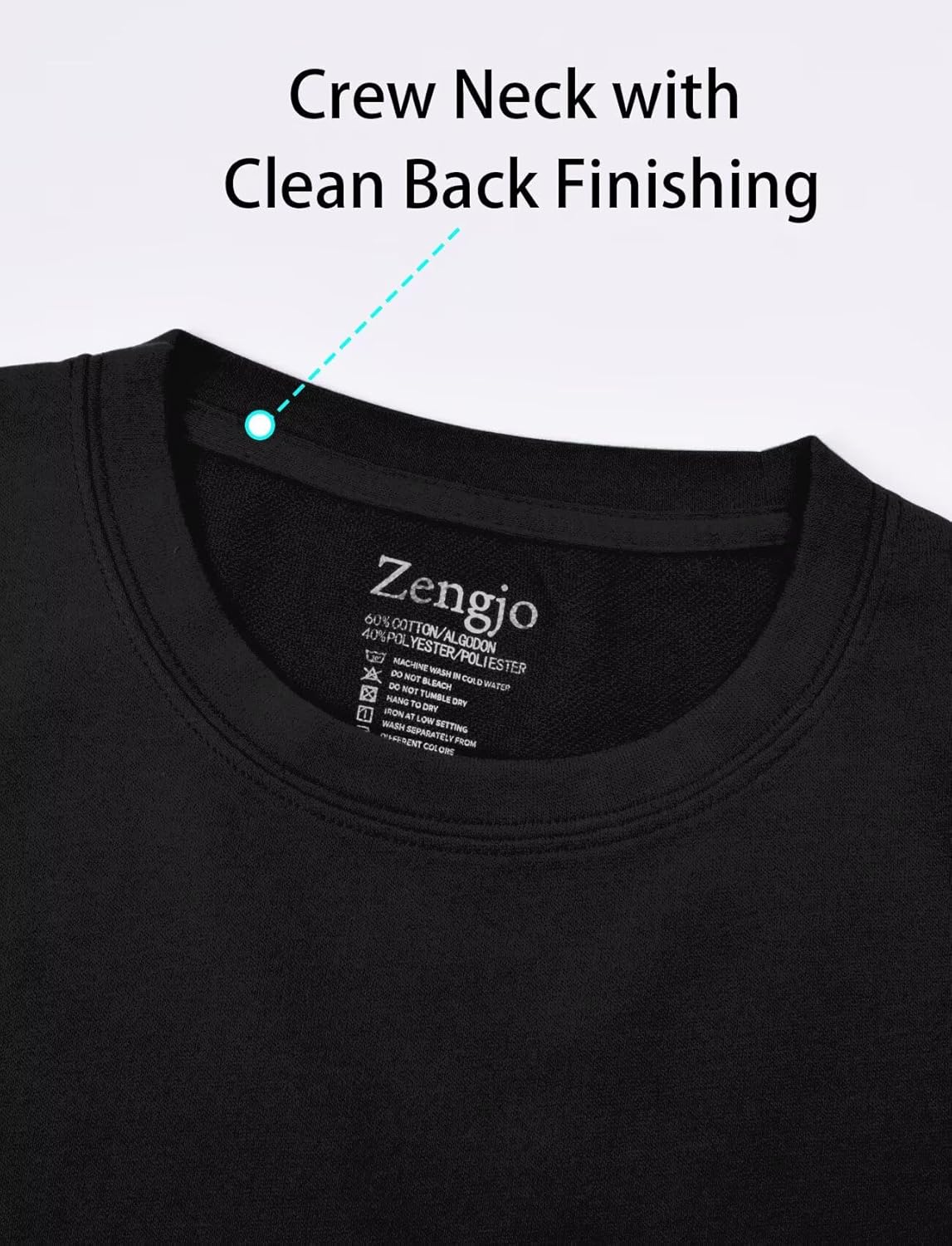 Zengjo Mens Crewneck T Shirts Relaxed Plain Soft Triblend Basic Tees - Image 4