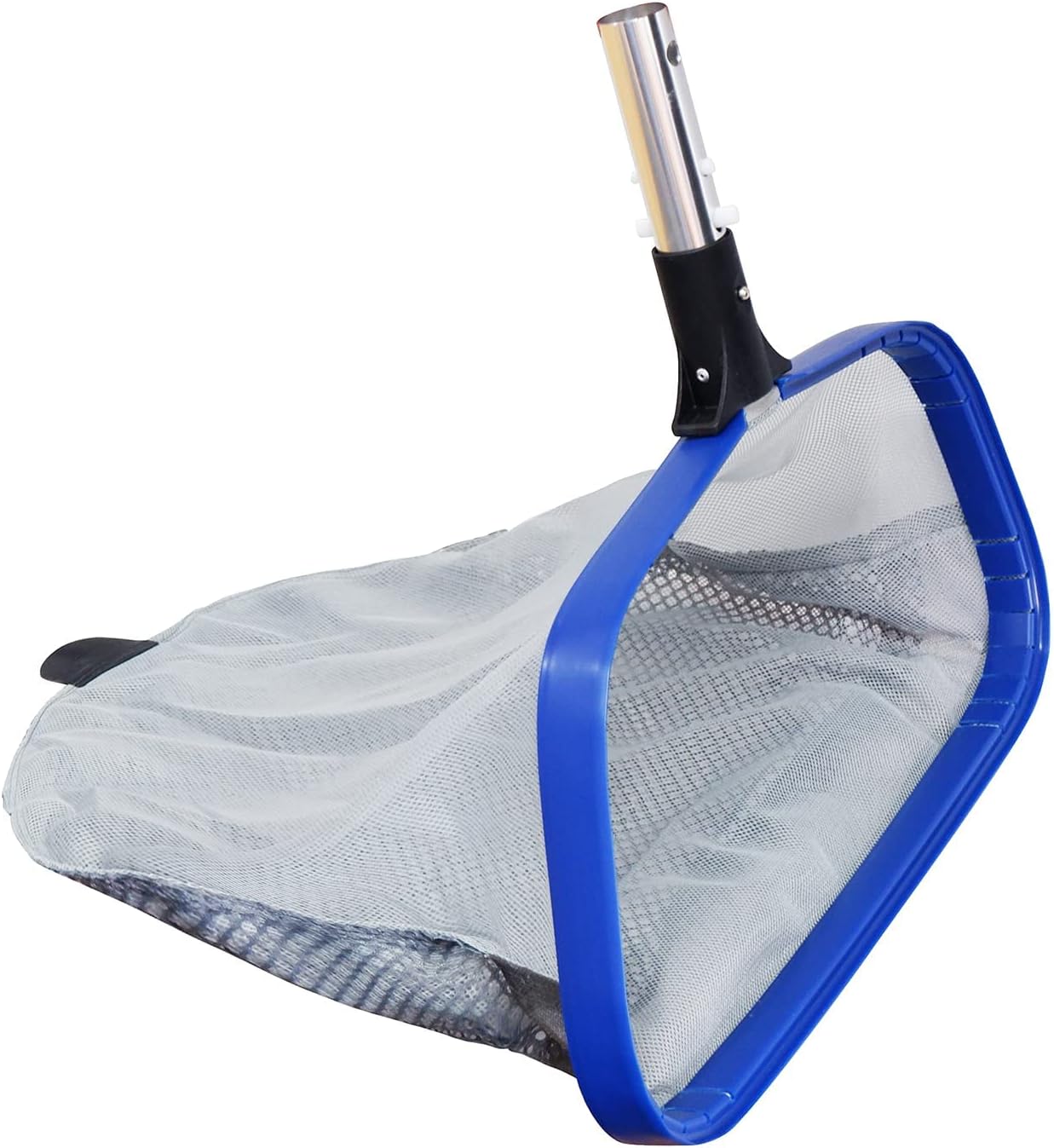 POOLWHALE Pool Leaf Rake with Double Layer Deep-Bag, Professional Skimmer Heavy Duty Mesh Net, Commercial Size(Plastic Tab at The Bottom for Assisting When You Empty The Net) : Patio, Lawn & Garden
