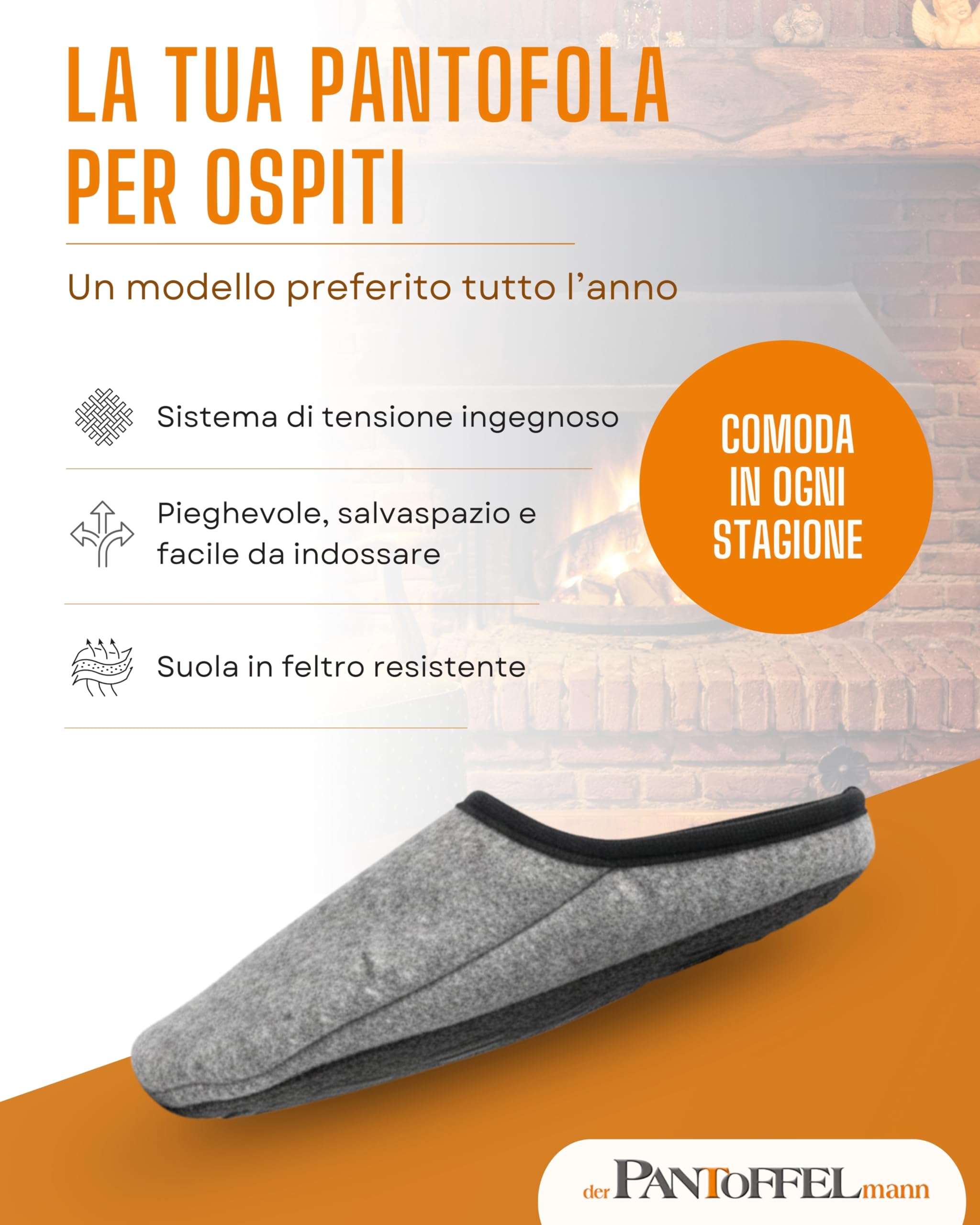 Pantoffelmann Copriscarpe da museo in feltro I copriscarpe opzionali con suola in ABS o feltro in diverse misure I per proteggere il pavimento da sporco e graffi I pantofole/copriscarpe da artigiano