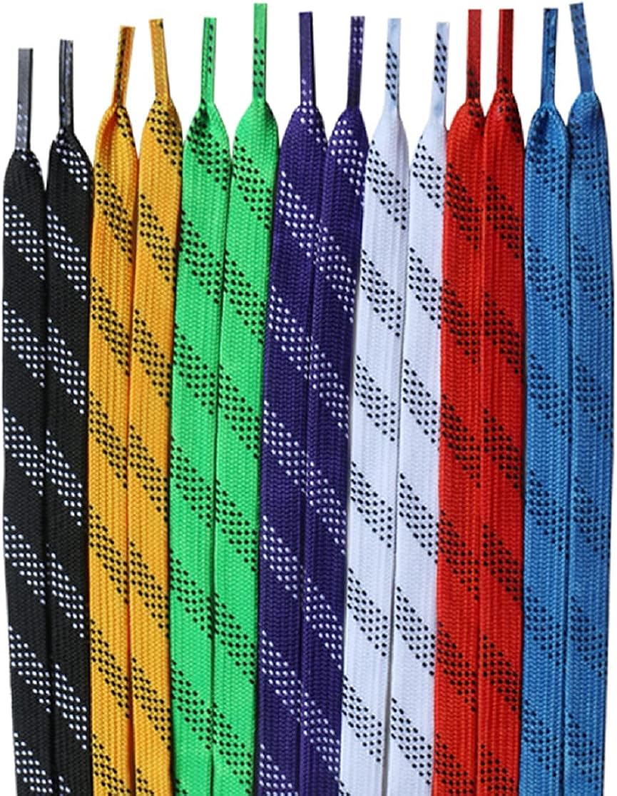 Jaegvida Pro Hockey Laces Waxed Hockey Laces 2P Ice Hockey Accessories//Multi Size Multi Color : Sports & Outdoors