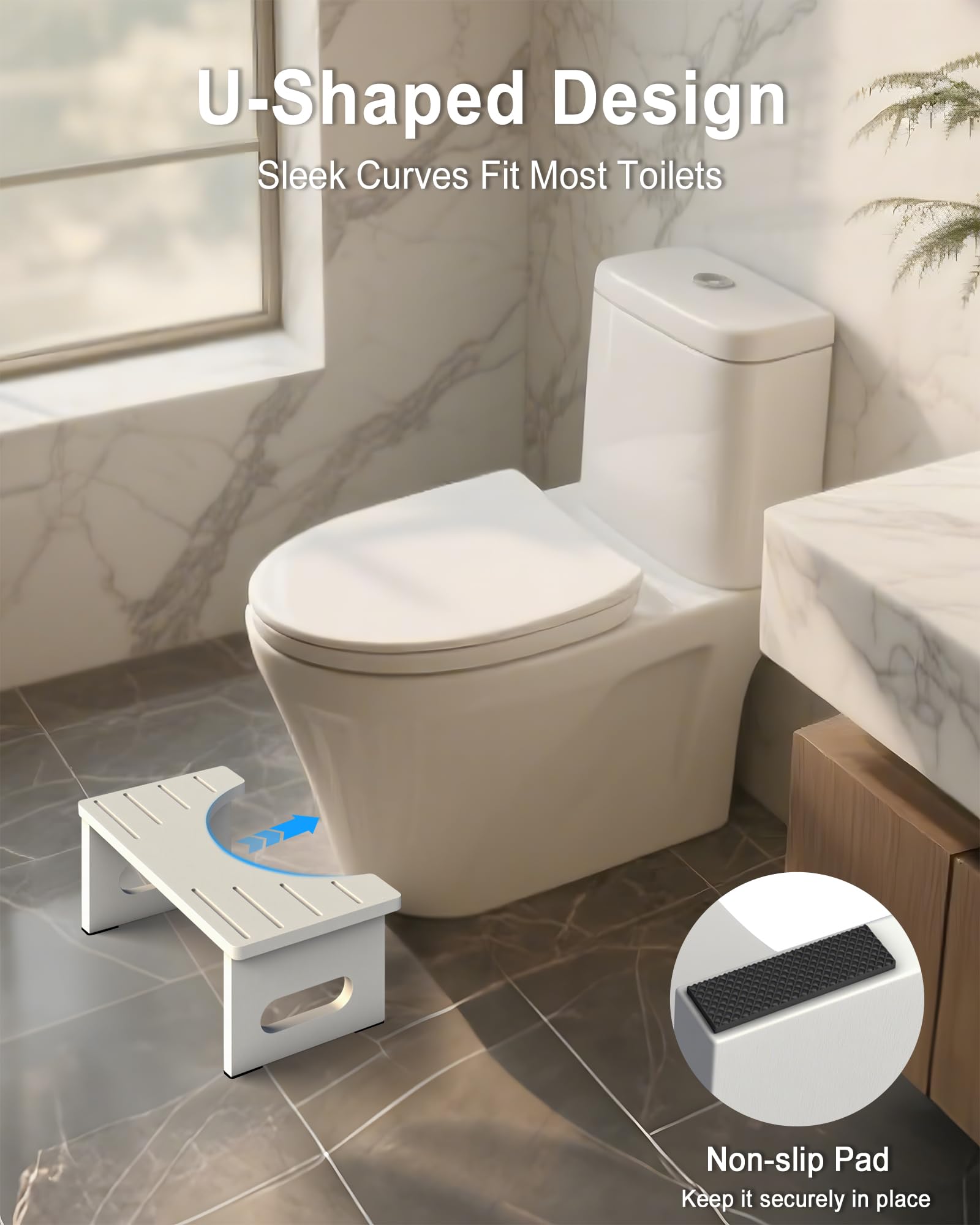 Drewniany taboret toaletowy – taboret toaletowy dla dorosłych – drewniany taboret toaletowy składany – taboret toaletowy Squatty zapewnia prawidłową pozycję siedzącą podczas wypróżniania