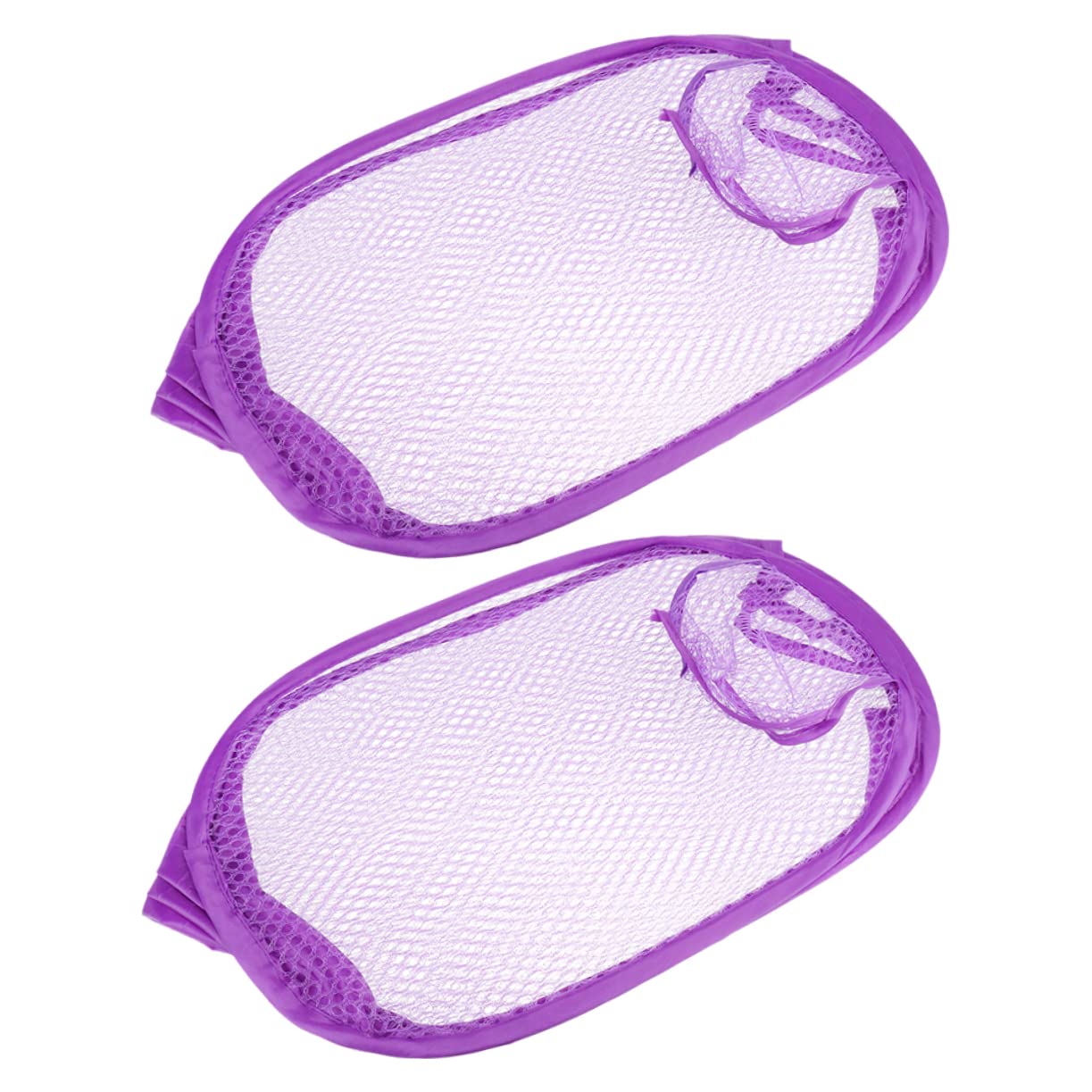 FONDOTIN 2pcs Mesh Laundry Hamper Folding Clothes Baskets Storage Basket Net Bags for Laundry