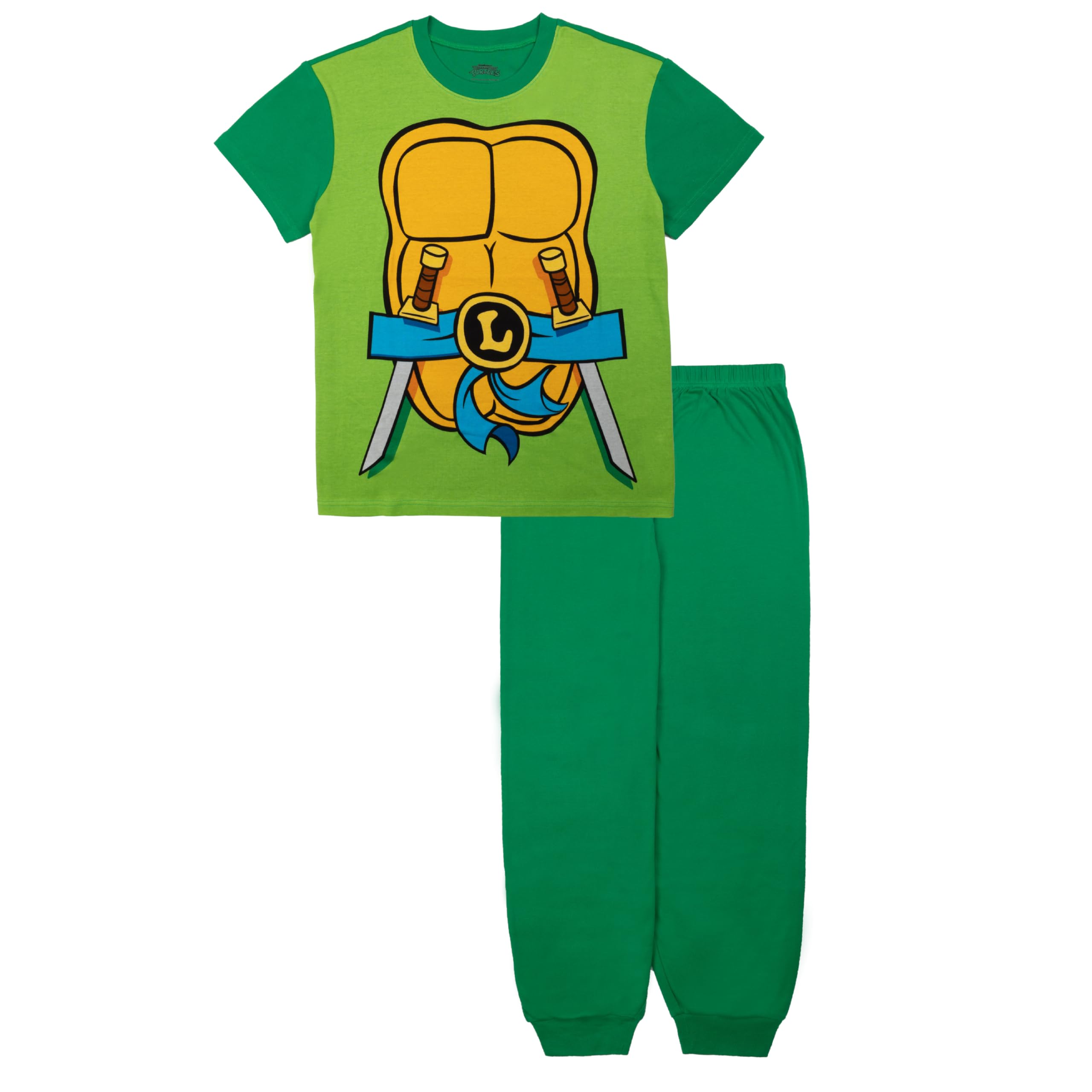 nickelodeon Adult Teenage Mutant Ninja Turtles Family Sleep 2-Piece Snug-fit Cotton Pajamas Set, Fam_t.m.n.t Uniform - Men, Large-picture-33