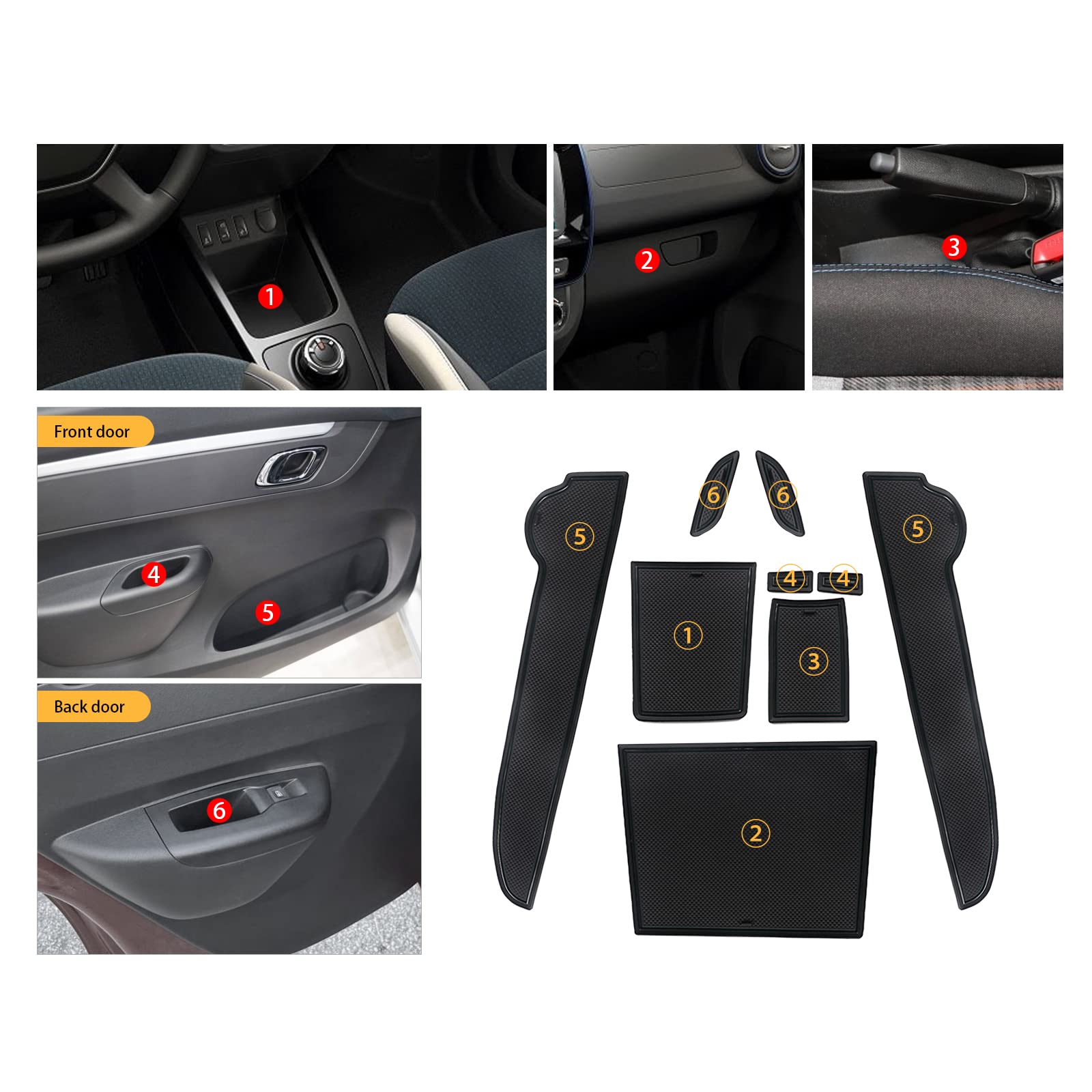 LFOTPP Compatibel met V W Taigo/Nivus 2021, 2022, 2023, antislip rubberen matset, middenconsole, armleuninghouder, bekerhouder, anti-stof, antislip matten, taigo accessoires (zwart LFOTPP Compatibel met V W Taigo/Nivus 2021, 2022, 2023, antislip rubberen matset, middenconsole, armleuninghouder, bekerhouder, anti-stof, antislip matten, taigo accessoires (zwart