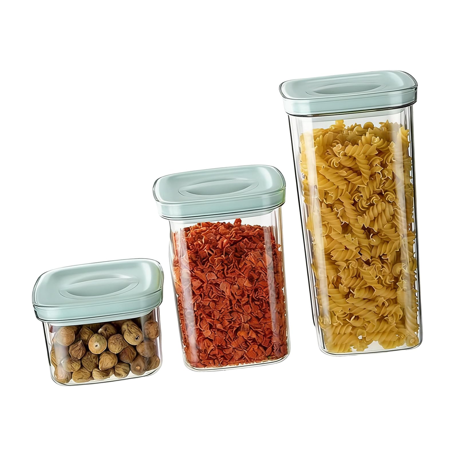 Jazuaiao 3Pcs Portable Rotating Storage Canisters with Leakproof Lid for Efficient Space Utilization Storage Containers