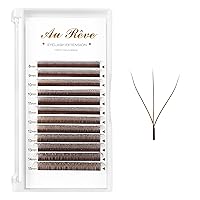 Vista 37 de YY - Extensiones de pestañas Y, rizo D, 0.003 in, 0.315-0.591 in, bandeja mixta, extensiones de pestañas con volumen, fácil aplicación en abanico