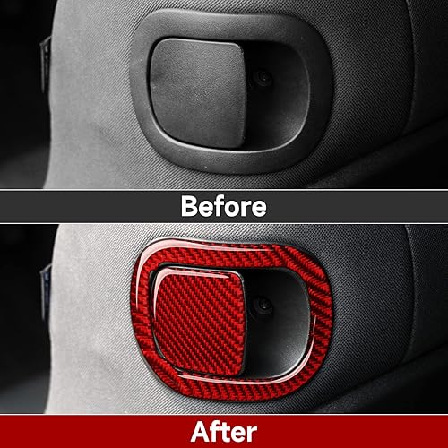 Vista 18 de Para Dodoge Challenger 2015 2016 2017 2018 2019 2020 2021 2022 2023 Accesorios Car Cup Holder Decor Calcomanías Calcomanías de fibra de carbono