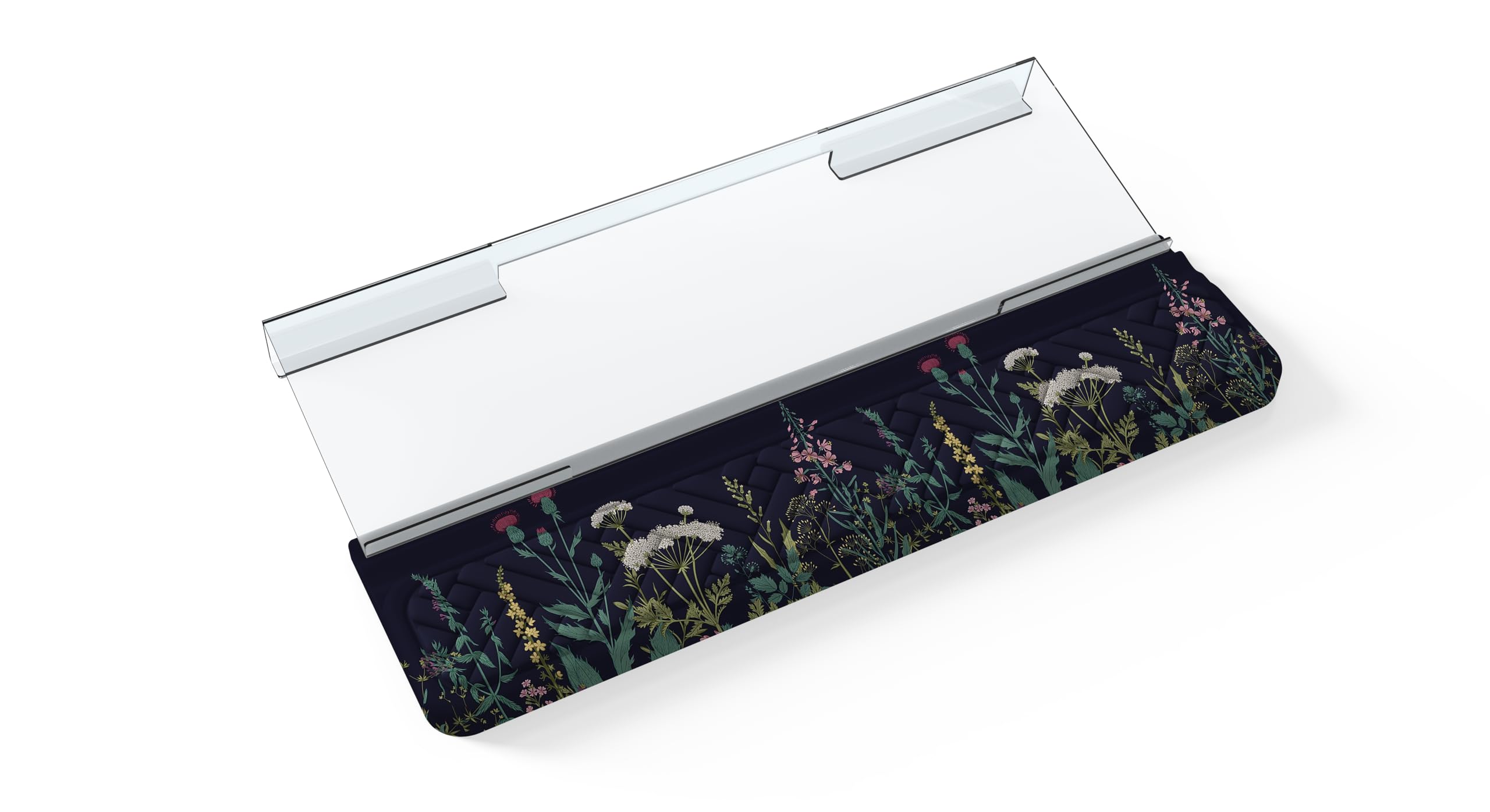 AIMSA Support de clavier et repose-poignet, facile à saisir, confortable et ergonomique, en acrylique, avec support de poignet pour le travail, le bureau et la maison, fleurs et plantes