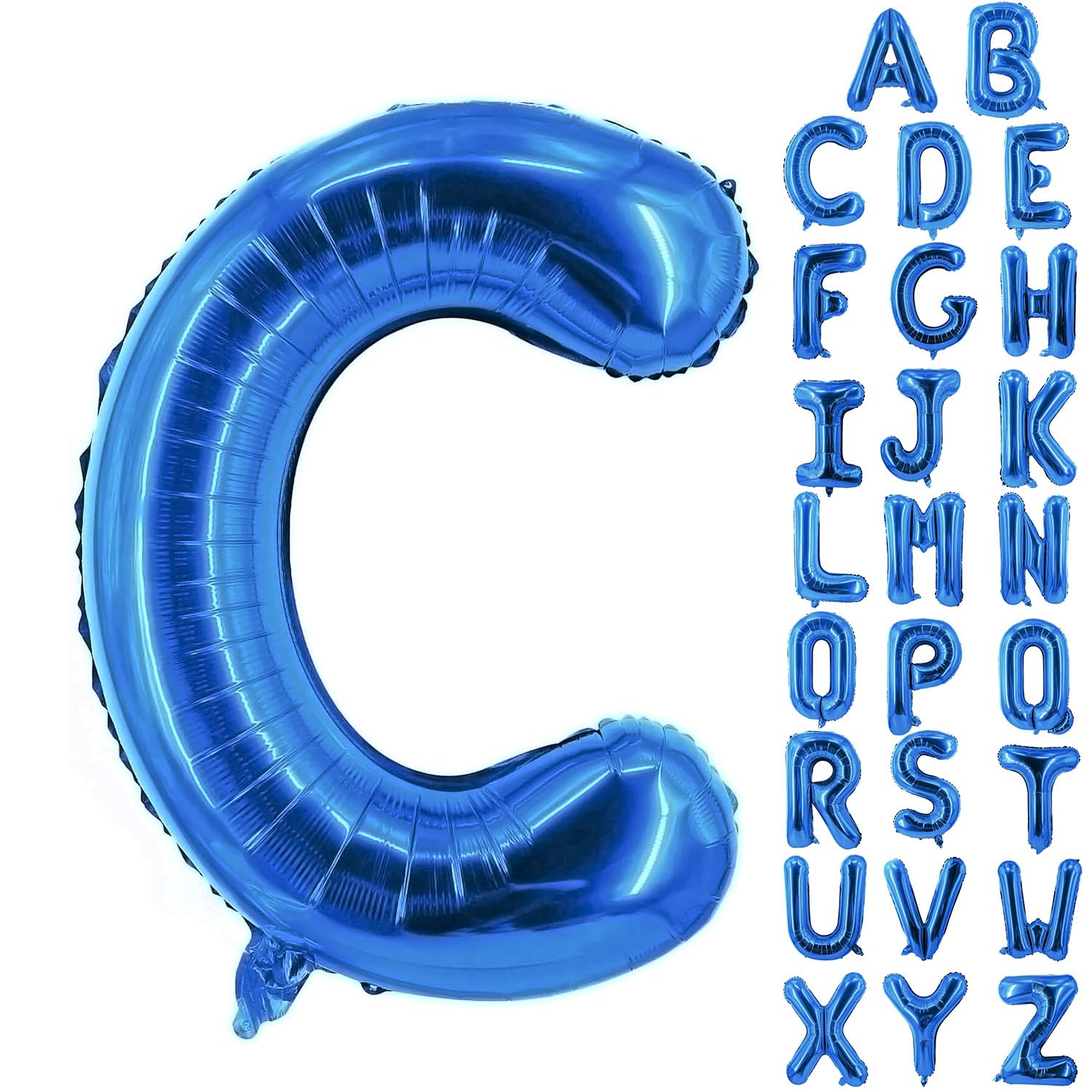 Letter Balloons 40 Inch Blue Giant Alphabet Balloons Letter C