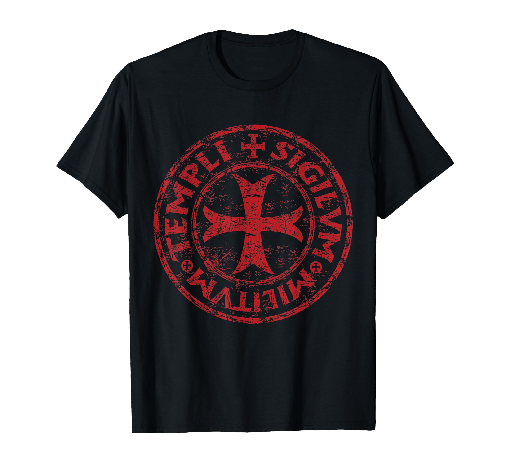 Knights Templar Ring Seal of Soldiers of The Temple Cross T-Shirt