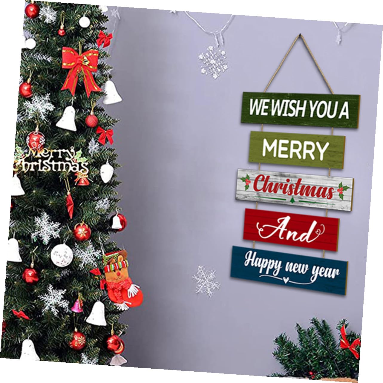 PRETYZOOM 3st Weihnachtswandbehang Weihnachtsdeko Festival-holztürdekor Weihnachtsschild Aus Holz Haustür Anhänger Wandanhänger Wandhängung Ornament Party-türschild Festliche Behänge Hölzern