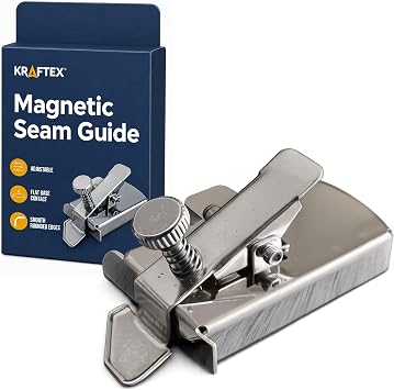 Magnetic Seam Guide for Sewing Machine. for Sewing Machine Accessories Supplies use This Hemming Tool. A Great Magnetic Guide with Strong Magnets. Compatible with Brother, Singer, Jenome and More