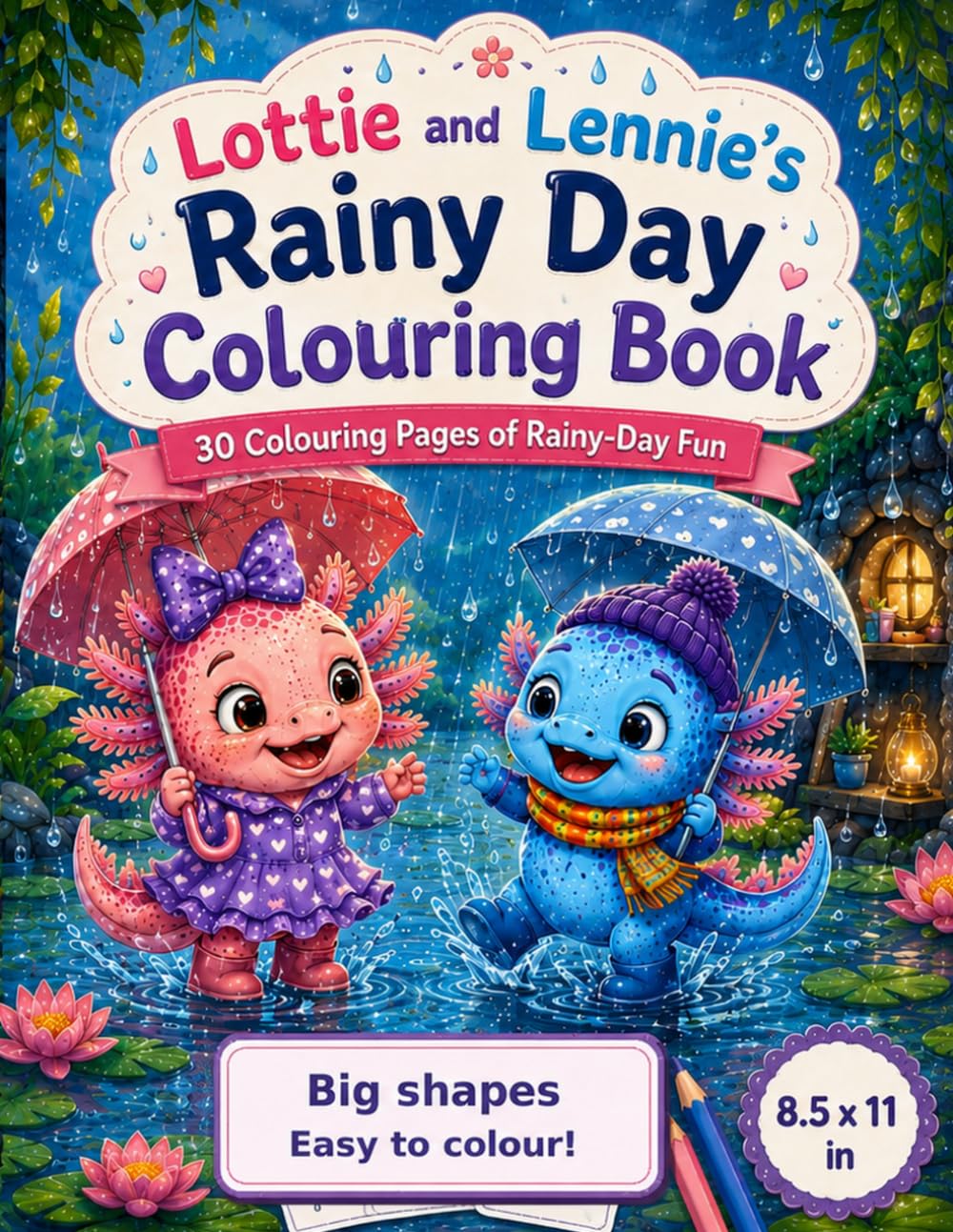 Lottie and Lennie's rainy day: Colouring book