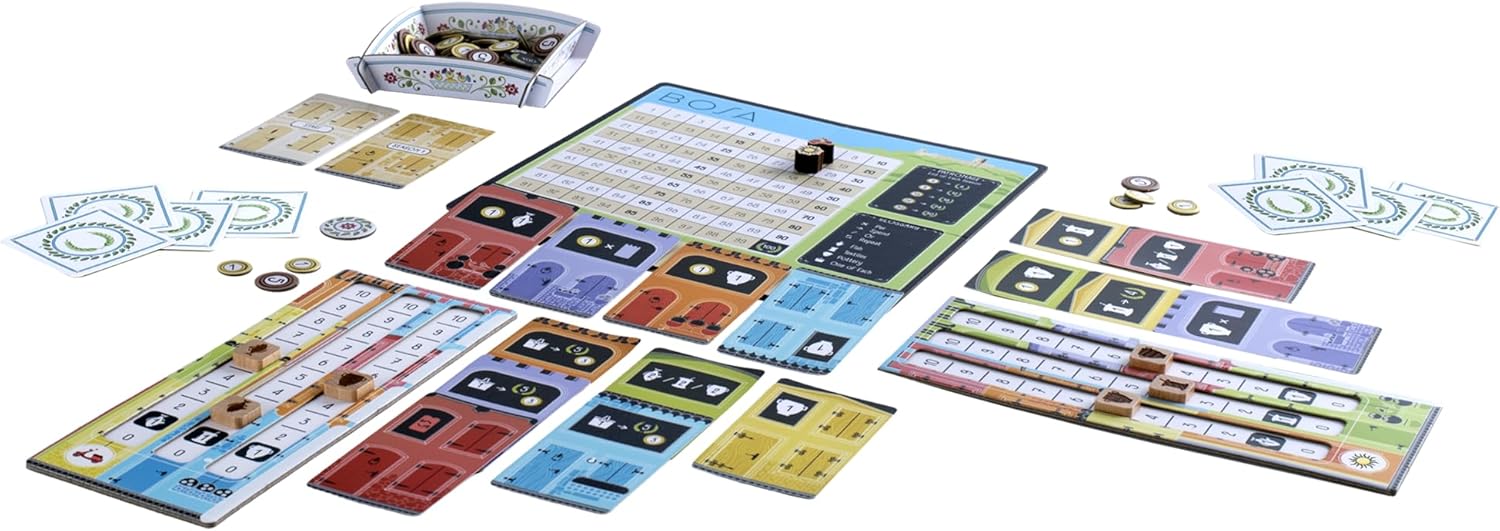 Funko Games Bosa | A Strategy Game | Build Your Own Bosa Townscape | Earn Coins, Resources and Points | 2-5 Players | Ages 8+