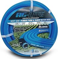 Vista 11 de AG-LITE BSAL58100 - Manguera de jardín de goma para agua caliente/fría de 5/8 pulgadas x 100 pies, 100% goma, ultraligera, súper fuerte, 500 PSI