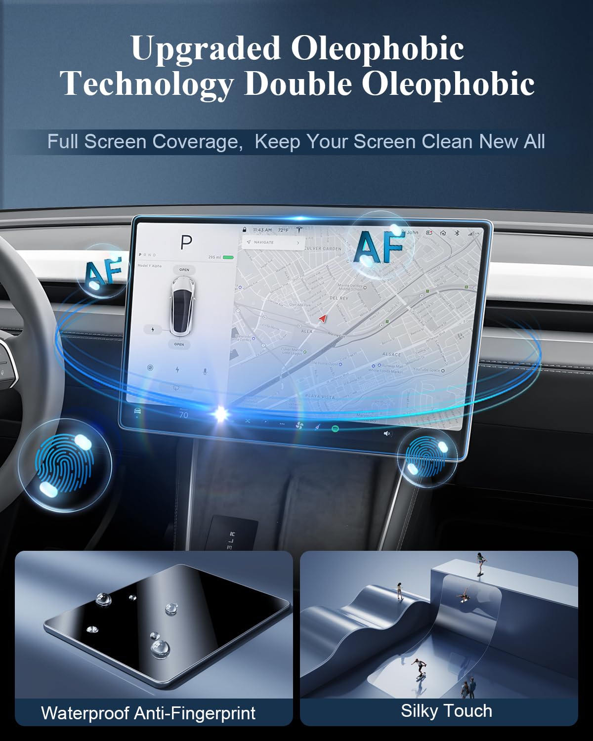 BIBIBO Protector de pantalla mate compatible con pantalla Tesla Model 3 de 15,4 pulgadas Modelo Y 2025 Facelift Modelo Exclusivo Navi Protector de pantalla, antirreflectante, antihuellas, modelo 3