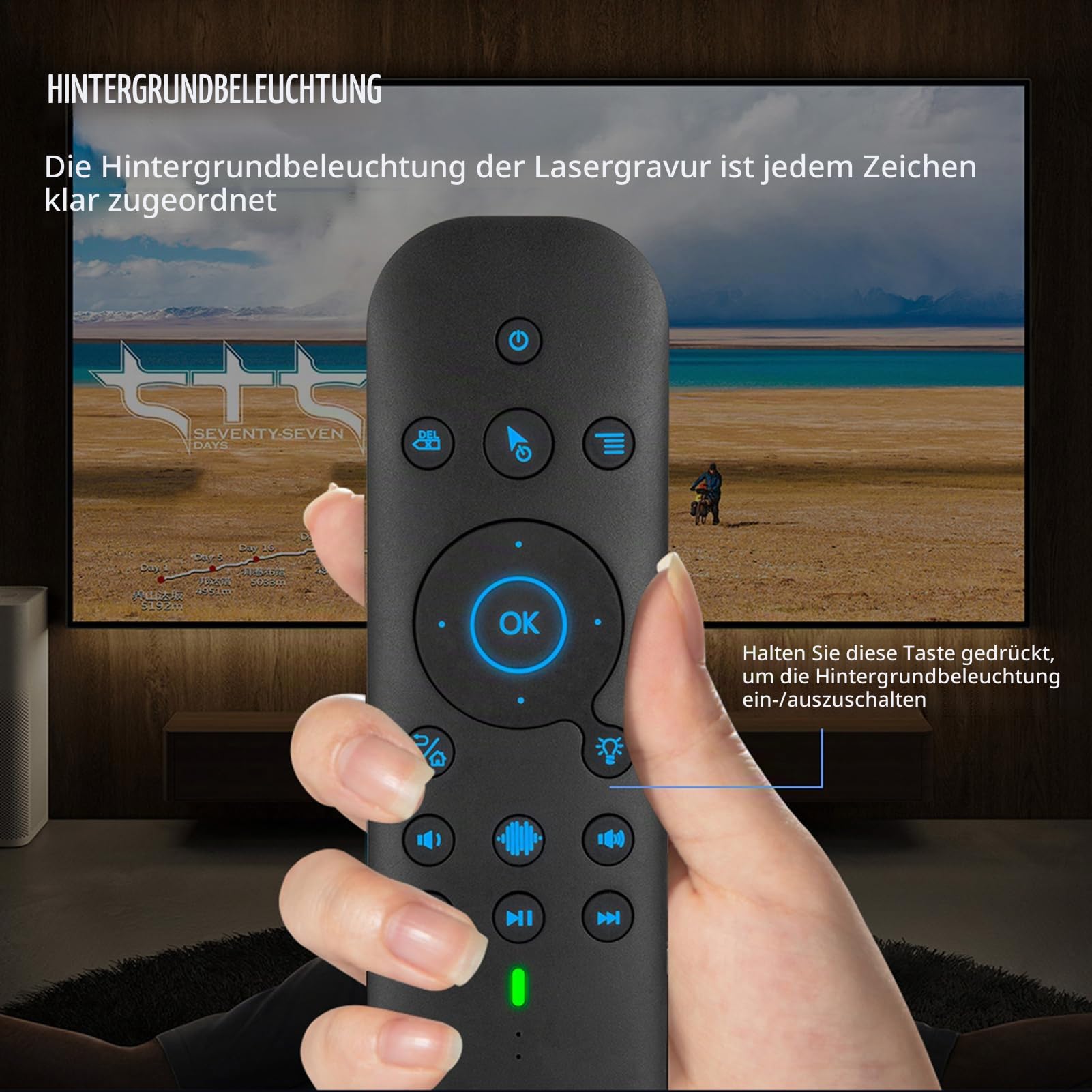G60S PRO Air Mouse Handfernbedienung mit Tastatur, Dual-Modus 2,4 G BT Sprachsteuerung für, TV Box, All-in-One-PC, Laptop, Projektor, 6-Achsen-Gyroskop