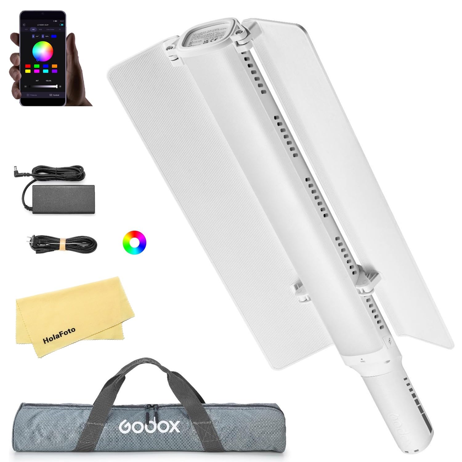 Amazon | GODOX LC1000 R LC1000R 100W ハンドヘルド RGB LED ライト