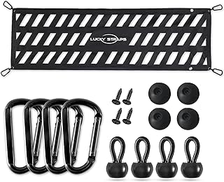 Lucky Straps 60"x18" Full Size Truck Tailgate Cargo Net (Black)