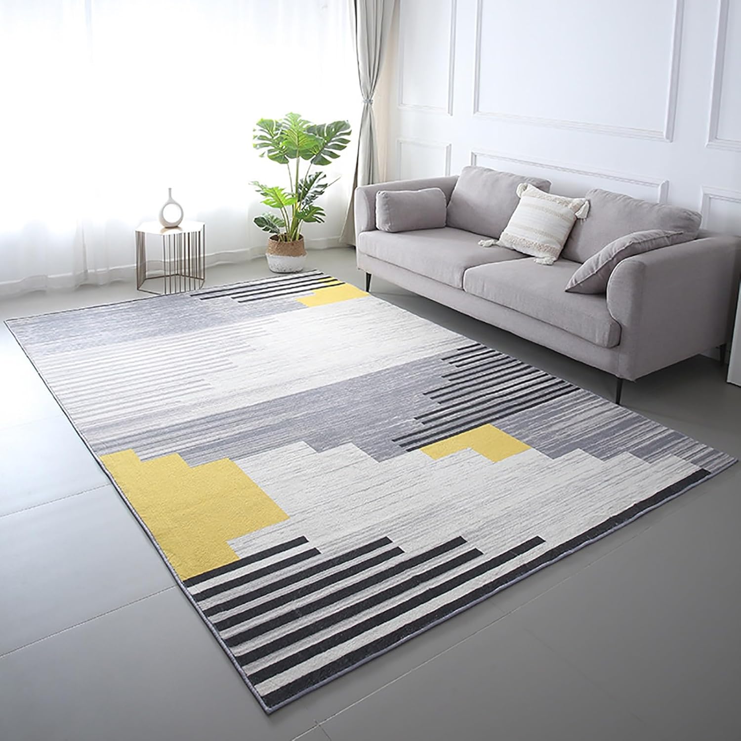 Fluffy Living Room Carpets Washable Rug Indoor Non-Slip Kids Rugs Soft Non Slip Oriental Rug Durable for Kids and Pets Non-Shedding for Living Room Bedroom & Office. ( Size : 120x160CM/3.9*5.2ft , Col