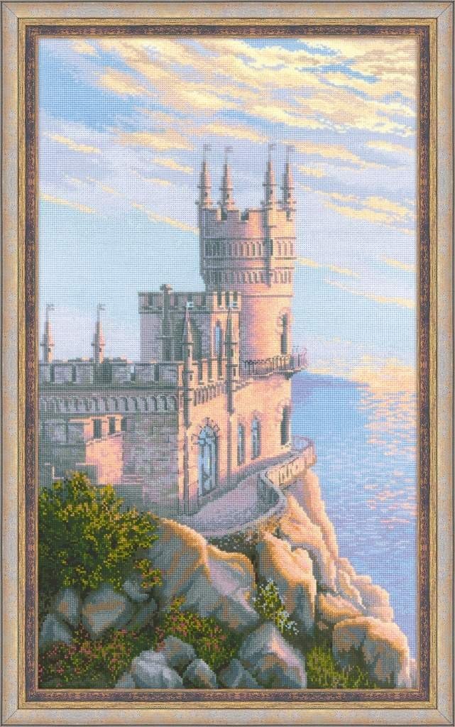 RIOLIS - Swallow's Nest 1645, Cross Stitch Kits 13,78" x 23,62", Cross Stitch Kits for Beginners & Advanced, Crossstitching Kit Adult, Embroidery Counted Stitching Kit