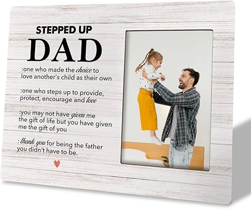 Marco de fotos conmemorativo para papá, con texto en inglés "God Has You in His Keeping I Have You in My Heart", marco de fotos de madera para papá