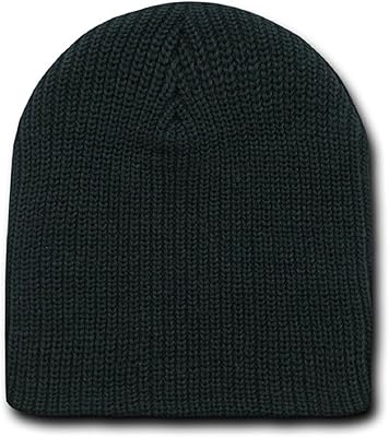 DECKY GI Cuffless Watch Caps (One Size, Black)