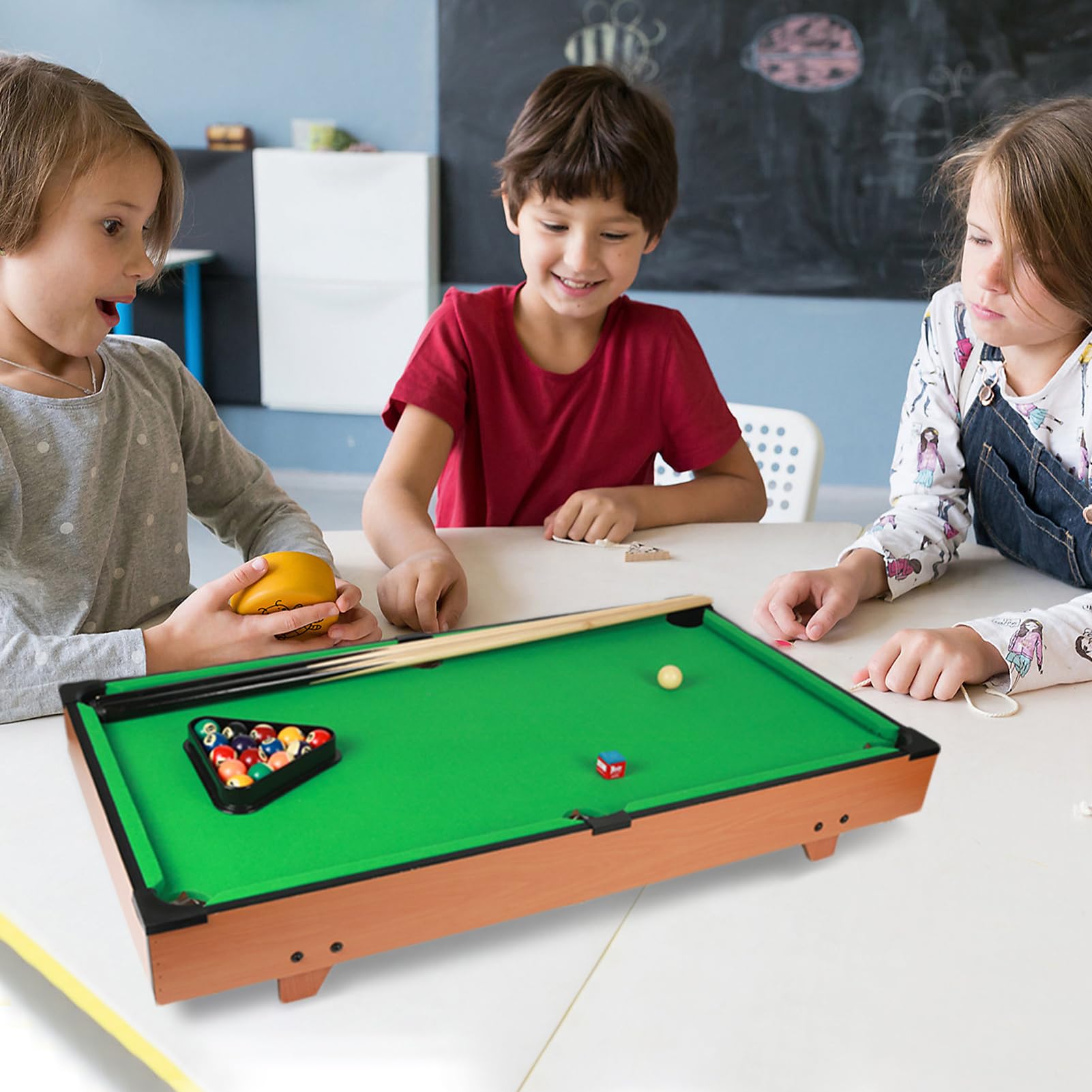 Billiards Game - Tavolo da biliardo pieghevole con indicazioni e palline, cue per interni per sala giochi di famiglia | Tavolo in stile professionale, banco ricreativo domestico compatto per adulti e