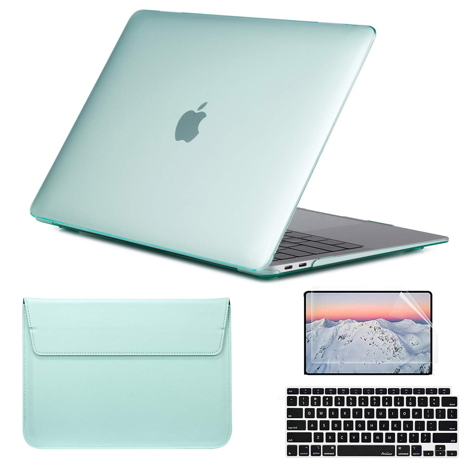 Carcasa MacBook Pro 14 verde transparente抗震防刮四合一全方位保护套装 7