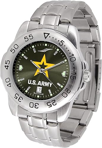 Reloj deportivo de acero para hombre del ejército de EE. UU. AnoChrome con correa de acero