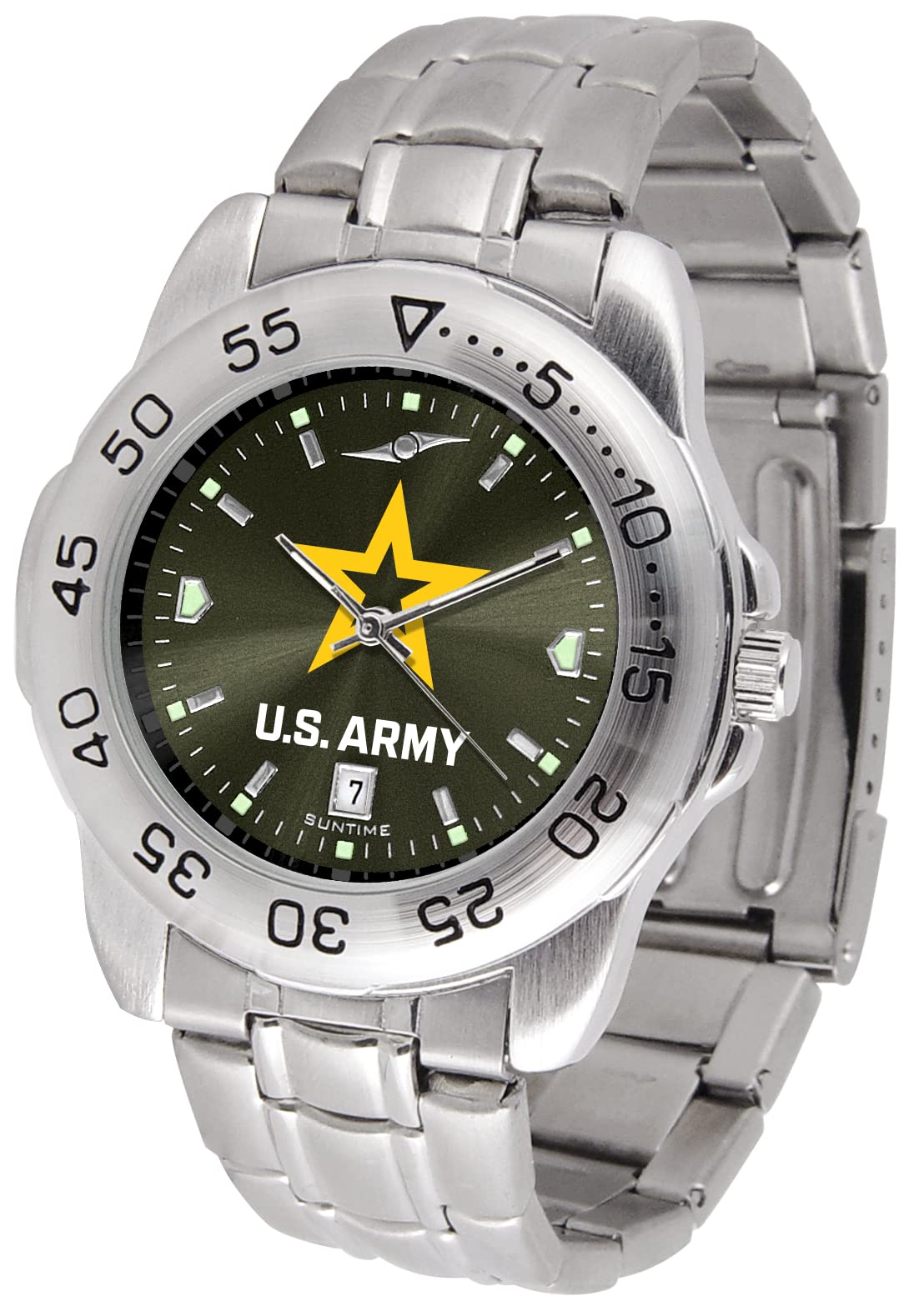 US Army Men's Sport Steel Watch AnoChrome with Stainless Steel Band