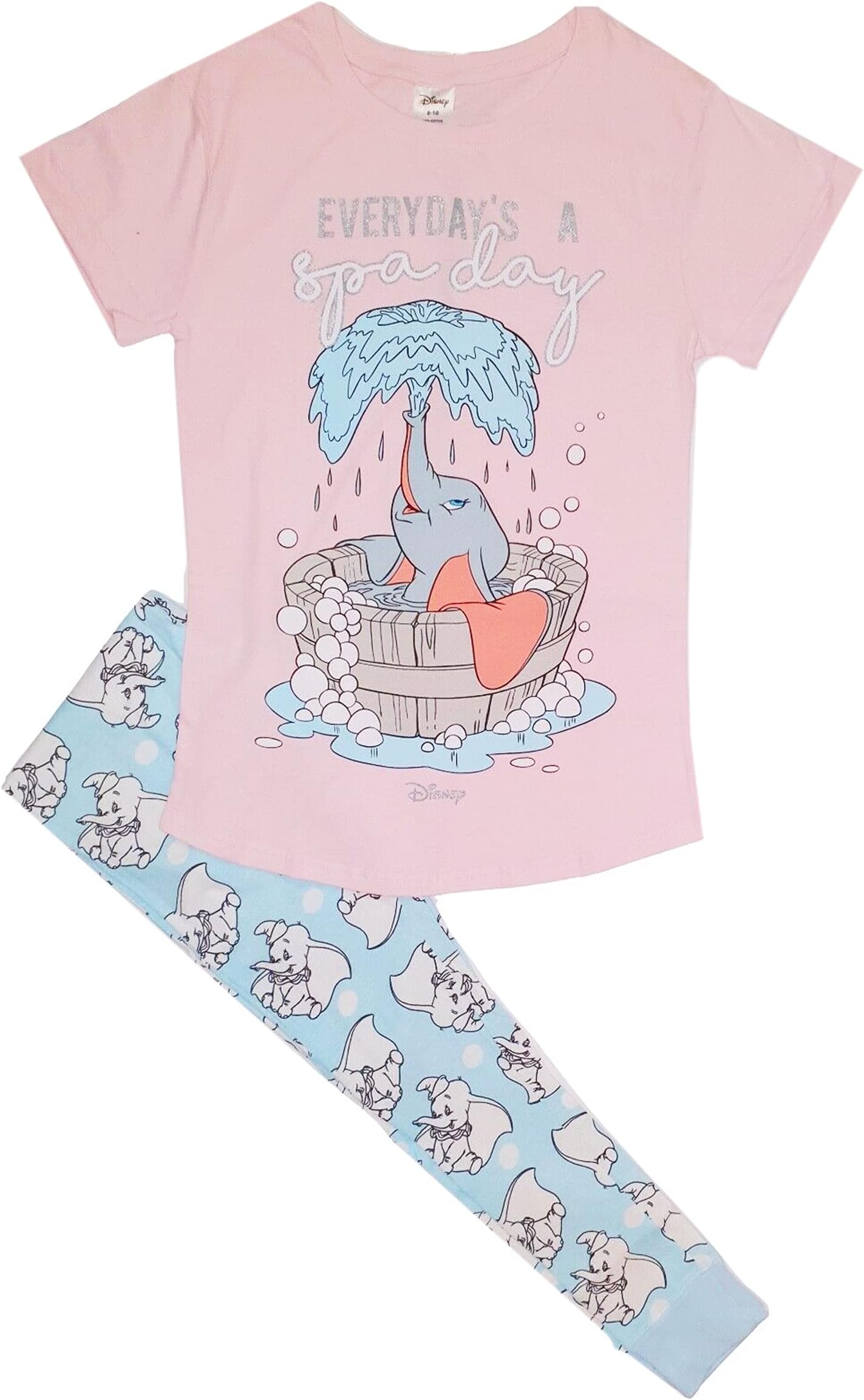 Ladies Womens Dumbo Pyjamas Various Characters Bottoms & Top (Ladies Disney Dumbo Spa Day Pyjamas, UK 20/22)