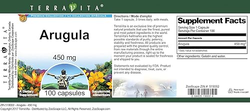 Miniatura 3 de Rúcula - 450 mg (100 Cápsulas, ZIN 519002) - Paquete de 3