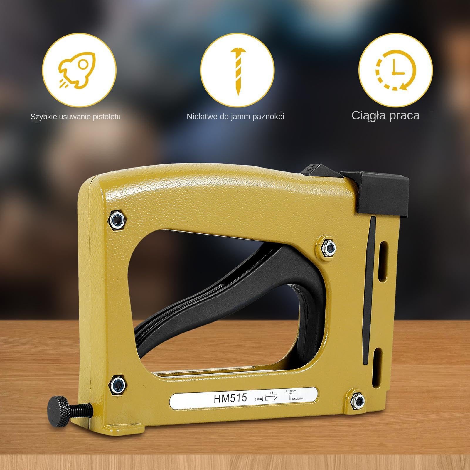 Point Drivers for Picture Framing - Adjustable Hand Stapler Push Tool | Manual Framing Tool with 1000pcs Points, Perfect for Photo Frames Backboards Artwork and Canvas Installation, 20x12.5x3cm Gold