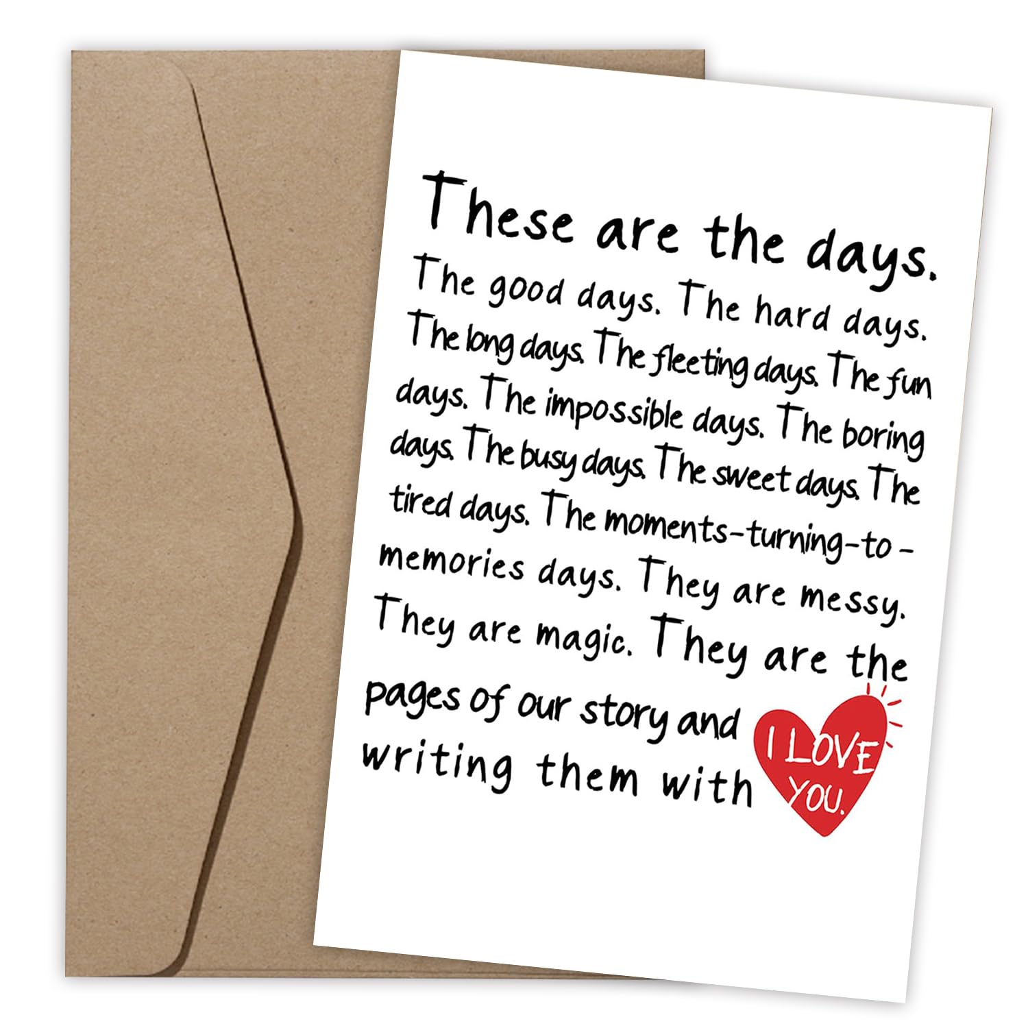 – Happy Anniversary Card for Husband, Wedding Anniversary Card for Wife, These Are The Aays Greeting Card with Red Envelope, Romantic Gifts for Her, Boyfriend, Girlfriend