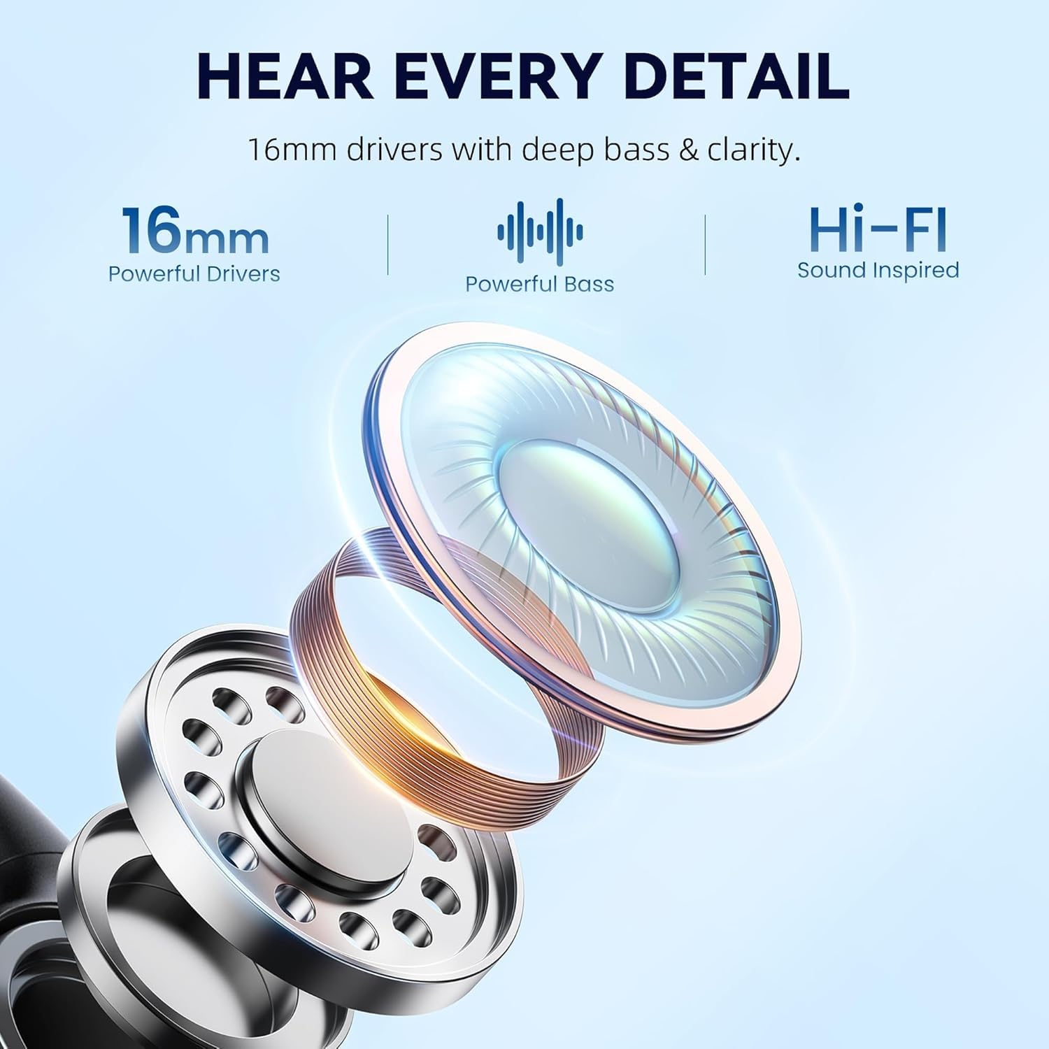 HIFI WALKER T10 Air Knochenschall Kopfhörer, IPX8 wasserdichte Schwimmkopfhörer mit 32GB MP3 Player, Open-Ear Bluetooth 5.3 Sportkopfhörer für Schwimmen, Laufen, Radfahren