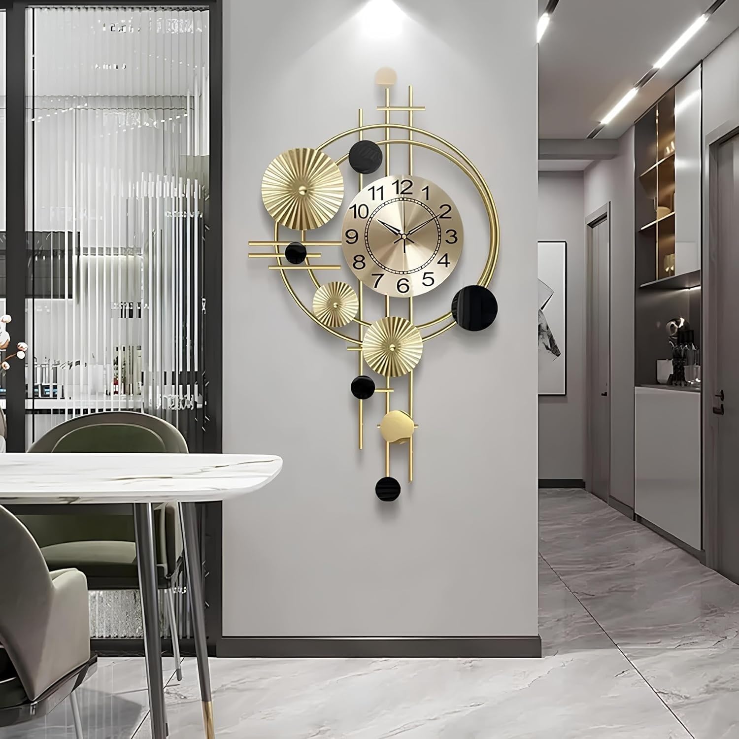Decor incredible Home Wall Clock for Living Room Stylish Latest Large Vintage Design Metal Frame Antique Pendulum Unique Bedroom/Dining/Office/Farm/Cafes/Restaurant/Hotels/House/Hall Items Ideal-picture-18
