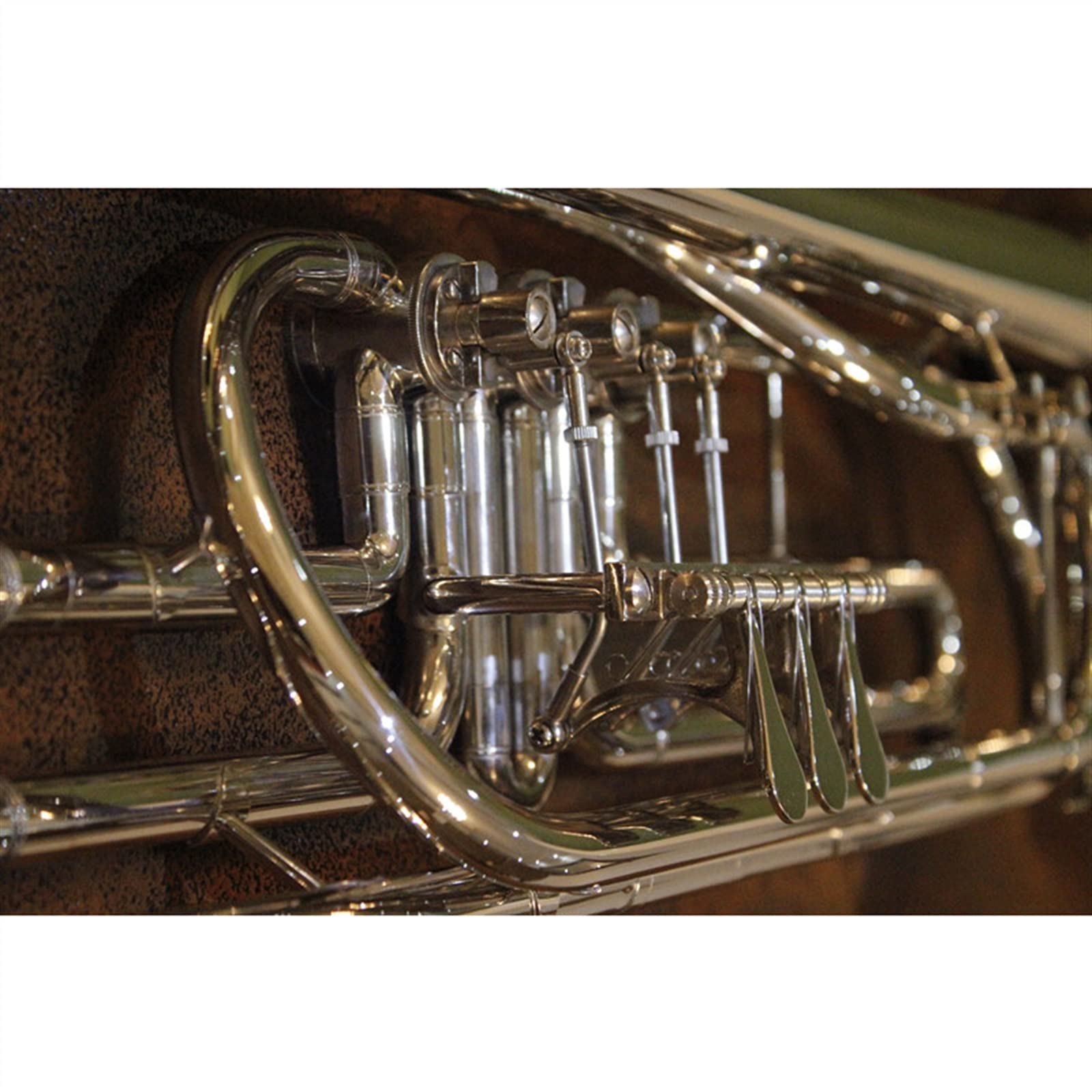 Instrumenty Muzyczne Do Trąbki Basowej Bb Z Futerałem Ustnik Żółty Korpus Z Mosiądzu Lakier Niklowany Posrebrzany początkujących trąbka