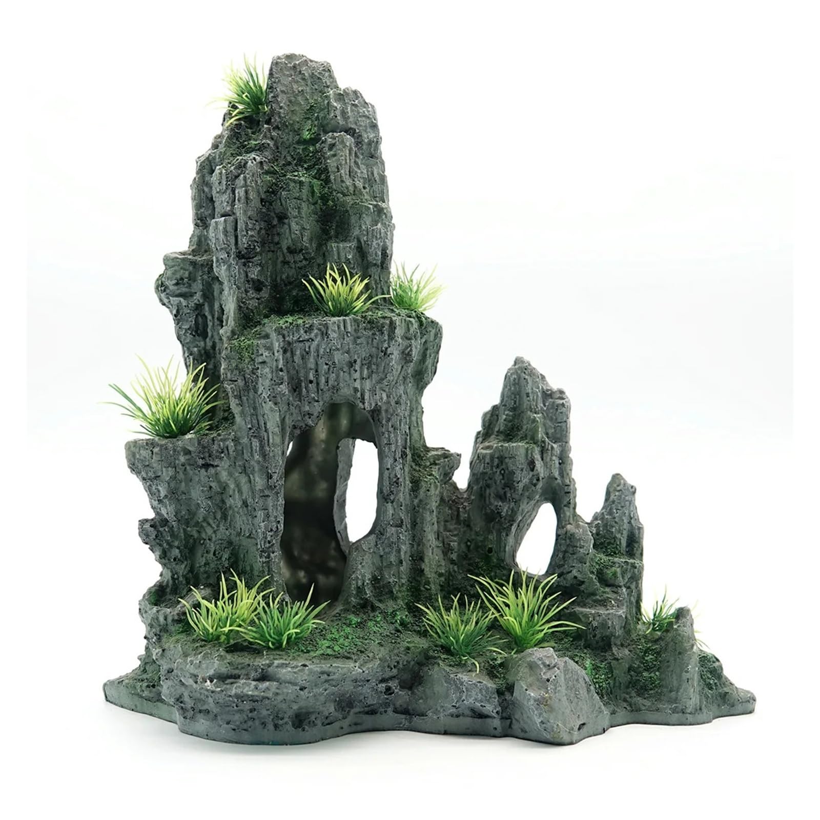Plantas acuáticas artificiales resina realistas decor acuarios agua dulce | Las ramas de plantas texturizadas enriquecen el paisaje del tanque y forman pequeños espacios de descanso for los peces