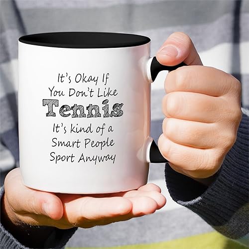 Miniatura 4 de Retreez Taza divertida  It's Okay You Don't Like Tennis It's Smart People Sport Coach - Taza de café de cerámica de 11 onzas  Regalos de cumpleaños